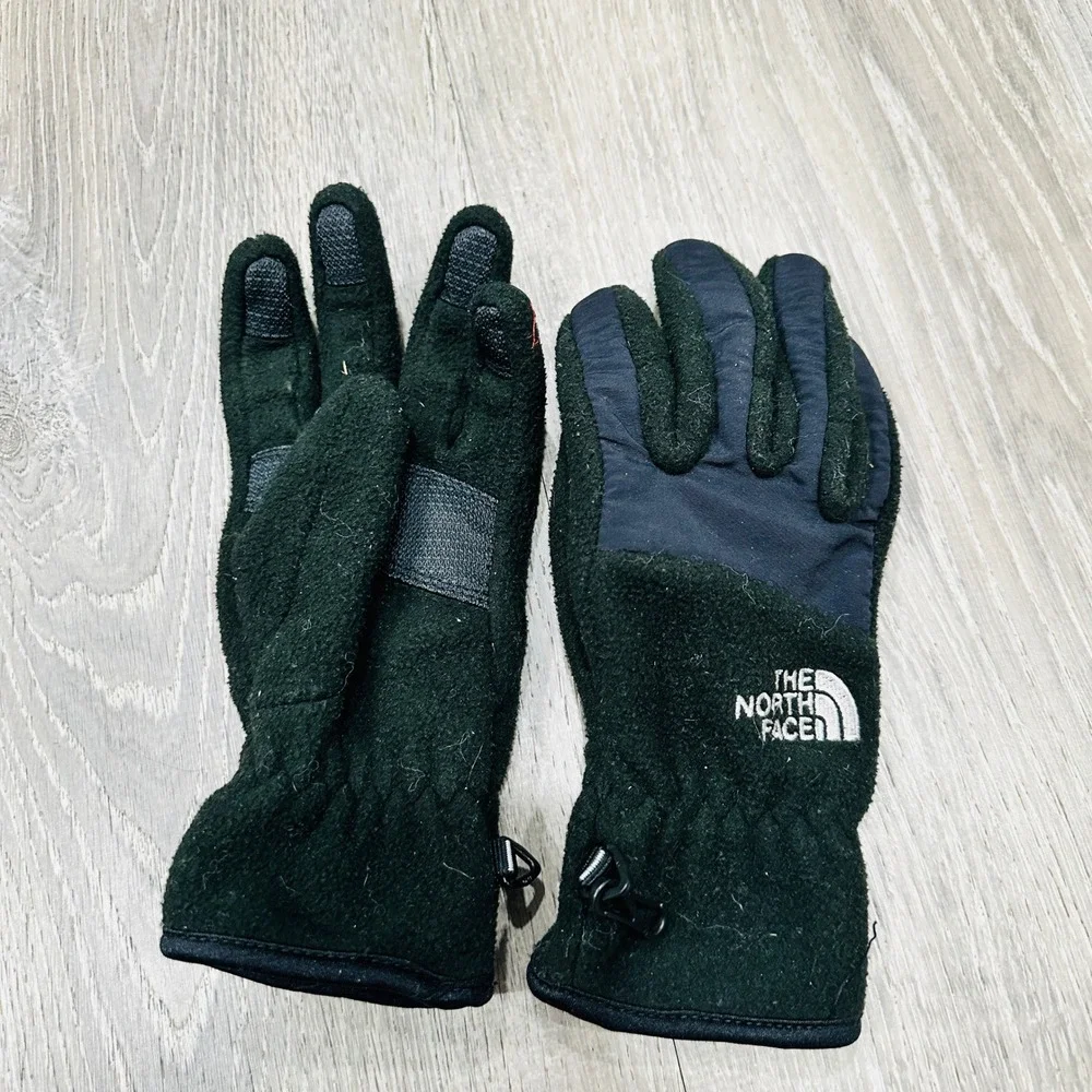 The North Face Womens Black Fleece Gloves Grip Palm‎ Winter Outdoor Small